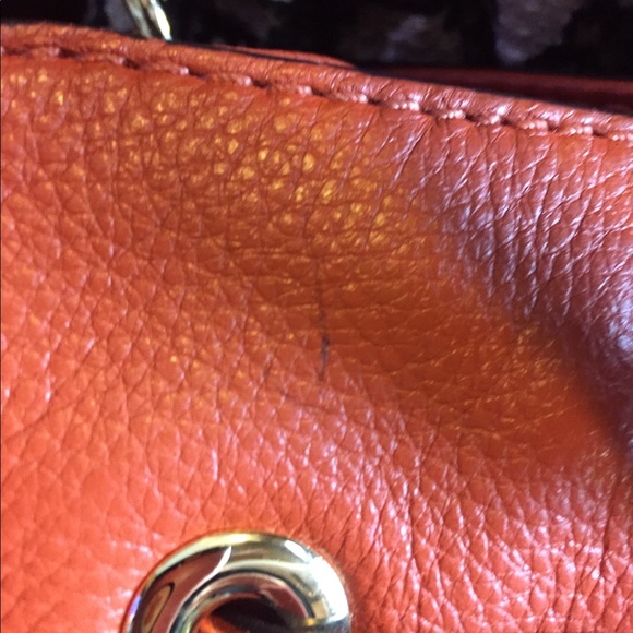 Michael Kors Tangerine Leather Hamilton Handbag - Picture 8 of 8
